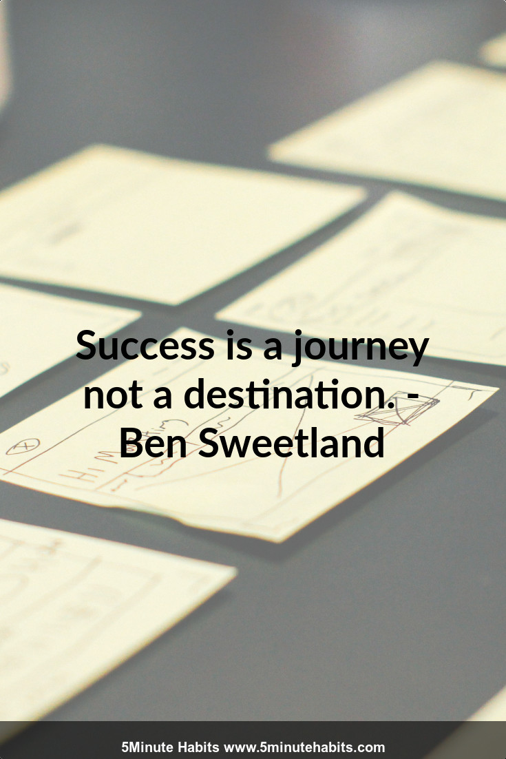 Success is a journey not a destination. - Ben Sweetland